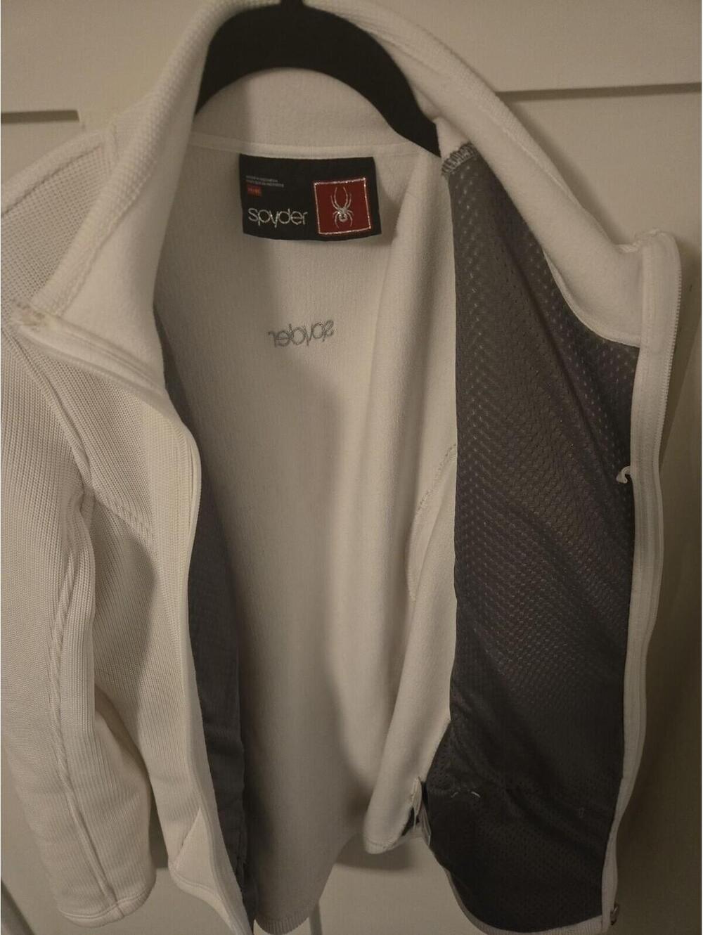 Spyder Women's Core Sweater Full-Zip Fleece Jacket White XL - Picture 3 of 5